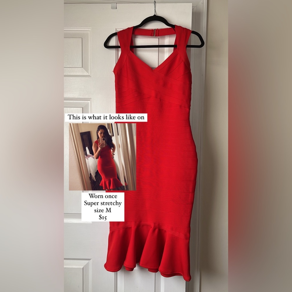 Red cocktail dress